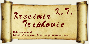 Krešimir Tripković vizit kartica